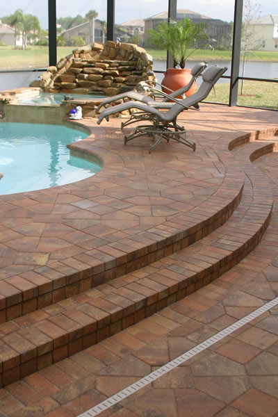 Custom Brick Paver Pool Deck