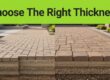 Split view of thin patio pavers and thicker driveway pavers over compacted bases.